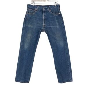 Vtg Y2K Levis 501-0115 Blue Jeans Mens 34 (32x30) Straight USA Made WPL 423